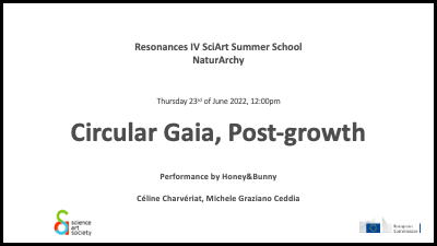 circular gaia conference slide for naturarchy summer school, title and details