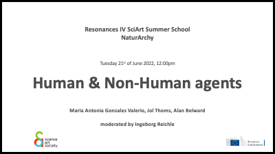 human nonhuman agents conference slide for naturarchy summer school, title and details