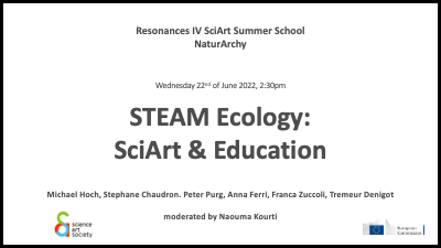 steam ecology conference slide for naturarchy summer school, title and details