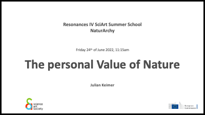 value of nature conference slide for naturarchy summer school, title and details