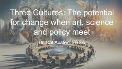 Art+Science+Policy Nexus LASER talk thumbnail - title, speaker and background